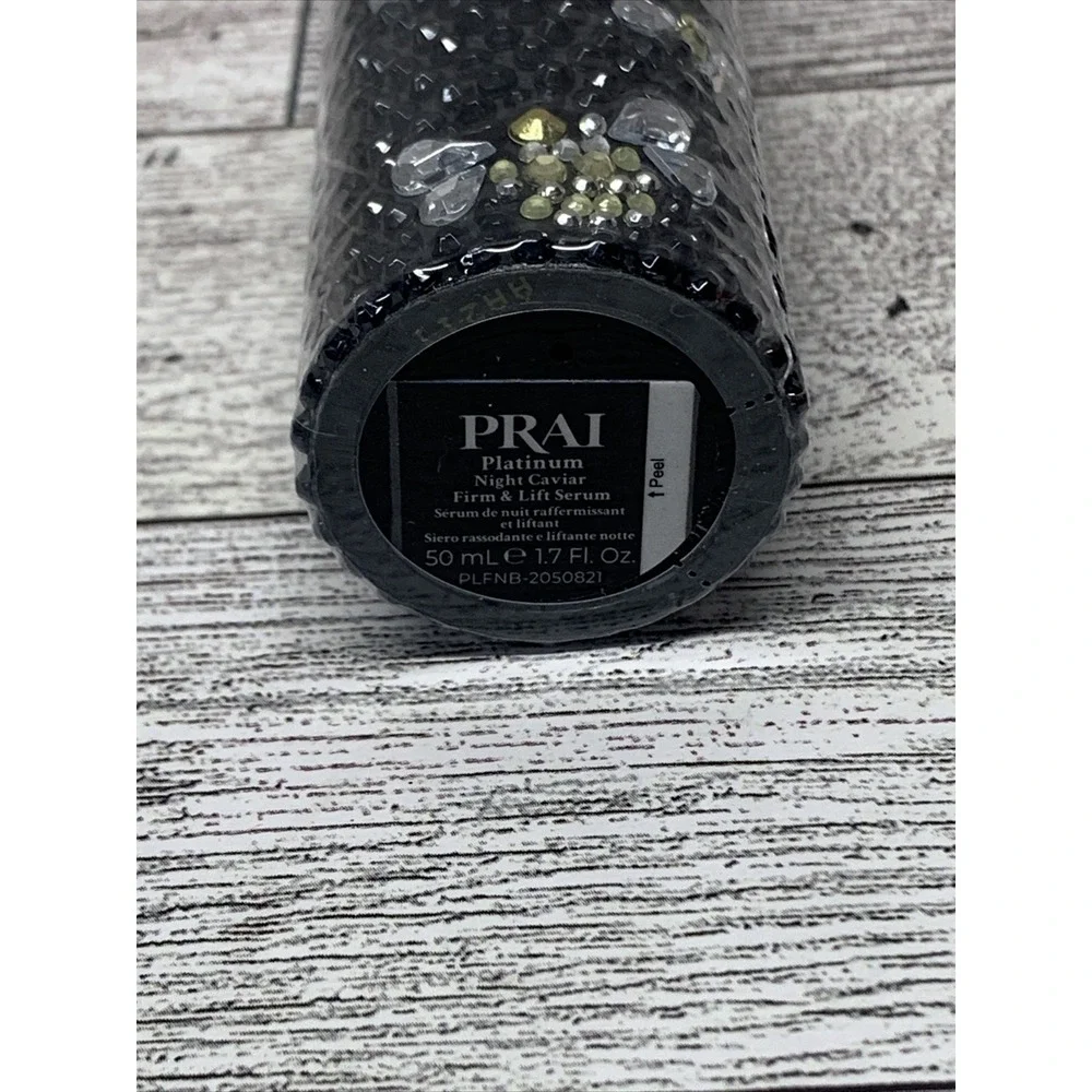 Prai Platinum Firm‎ & Lift Serum CAVIAR Bottle 1.7oz  Bling Rhinestone Bee